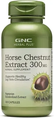 GNC Herbal Plus Horse Chestnut Extract 300mg 100 Capsules Long Expiration  Date • $26.99