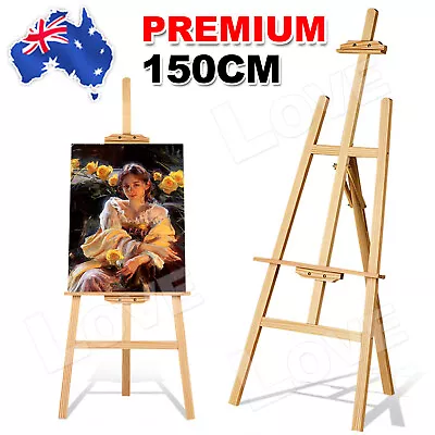 Wooden Easel Wood Artist Easels Display Stand Art Painting Canvas Tripod 150cm • $28.85