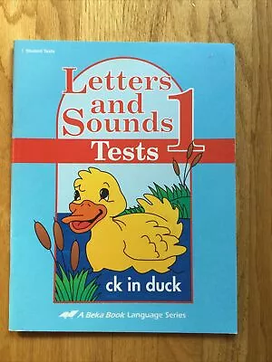 Abeka  Letters And Sounds Student Tests Grade 1 • $9.99