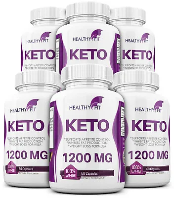 6 X KETO BHB 1200mg PURE Ketone FAT BURNER Weight Loss Diet Pills Ketosis  • $20.95