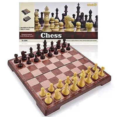 ColorGo Magnetic Travel Chess Setw Folding Portable Chess Board Game For Adults • $14.44