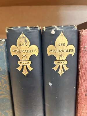 RARE 2 Volume Set Les Miserables By Victor Hugo Circa 1915 Vintage Classic Books • $200