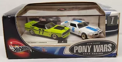 HOT WHEELS PONY WARS With '70 DODGE CHARGER & '70 PONTIAC FIREBIRD TRANS AM • $0.99