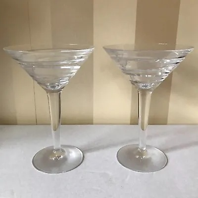 Stuart Crystal Jasper Conran AURA 2x Martini Cocktail Glass NEW 31527/638 • £149.99
