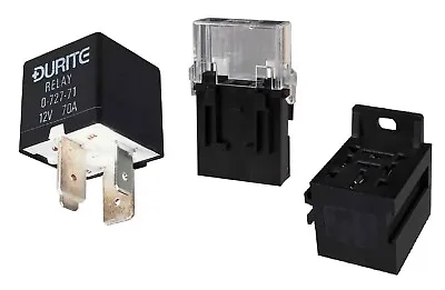 Heavy Duty Sealed 12 Volt 70 Amp Relay Durite 0-727-71 With Fuse And Plug Kit • $36.98