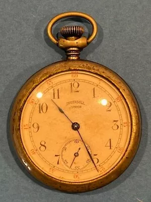 Ingersoll Junior Pocket Watch 1910's Stainless Steel Finish W/original Box • $30