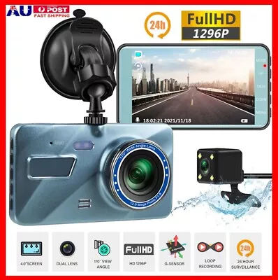 1080P Car Dash Camera Video DVR Recorder Front And Rear Night Vision Dual Cam • $32.29