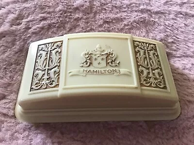 Vintage Hamilton Celluloid Bone Color Watch Blue Velvet Presentation Box  • $11.99