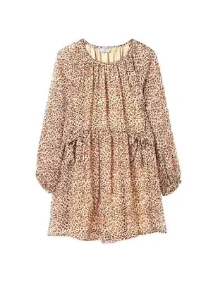 MAYORAL Leopard Print Lined Chiffon Dress  NWT Girls 18 • $22
