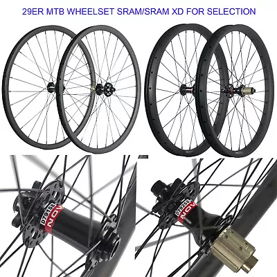 29ER MTB Full Carbon Wheelset 27/30/35mm Width Mountain Bike Wheels Sram/Sram XD • $394.25