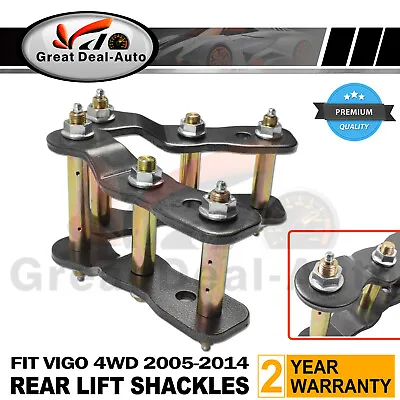 $69 • Buy 2  INCH LIFT REAR EXTENDED GREASABLE SHACKLES For TOYOTA HILUX KUN26 05-15 KIT