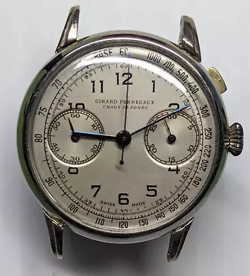 Girard Perregaux Chaux De Fonds One Button Antique Chronograph Watch • $575