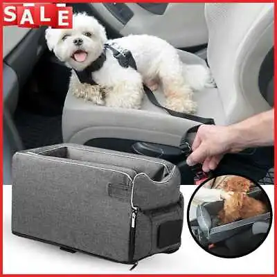 Pet Car Bag Pad With Seat Belts Safe Carry House Cats Puppy Travel Car Access • £28.62