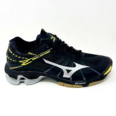 Mizuno Wave Lightning Z Black Silver Yellow Womens Traction Volleyball Shoes • $59.95
