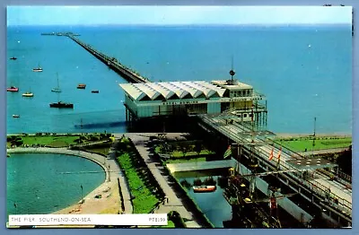 Postcard Aerial View Pier Southend Essex Nr Shoeburyness Leigh Canvey Rayleigh • £1.49