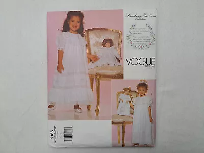 Vogue Pattern - Children's/Girl's Dress & Matching Doll's Dress (6-8) #2105 UC • $13