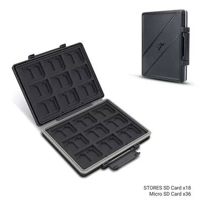 Water-Resistant Memory Card Case Holder Storage For 36 Micro SD TF+18 SD Card • $10.99