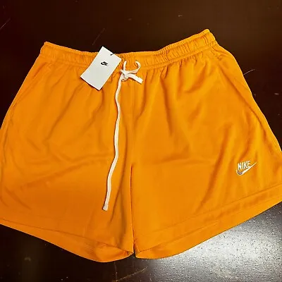 Nike Mens Yellow Club Mesh Flow At Knee Length Athletic Shorts Size XL 2XL • $35.99