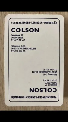 A Rare Pack Of Belgian Playing Cards Advertising COLSON - No Jokers • $6.32