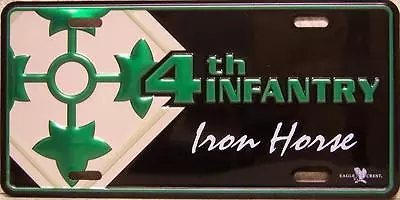 Aluminum Military License Plate Army 4th Infantry Division Iron Horse  NEW • $17.50