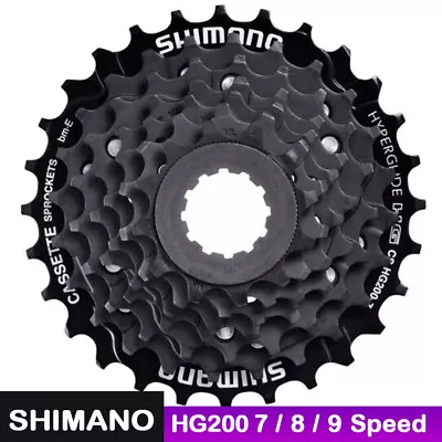 Shimano CS-HG200 Cassette 7/8/9-speed Sprocket Black Bicycle Flywheel MTB Bike • $65.71