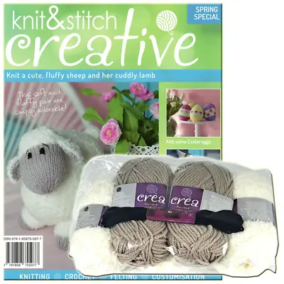 Knit And Stitch Fluffy Sheep & Cuddly Lamb Spring Special Creative Magazine Kit • £8.99