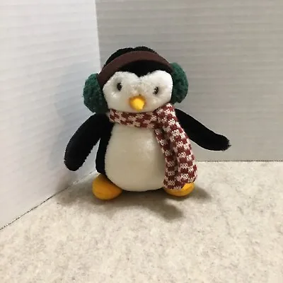 Debbie Mumm Hugsy McFinn Penguin Earmuffs Scarf Plush 1999 Mervyns Mummford 6  • $10.99