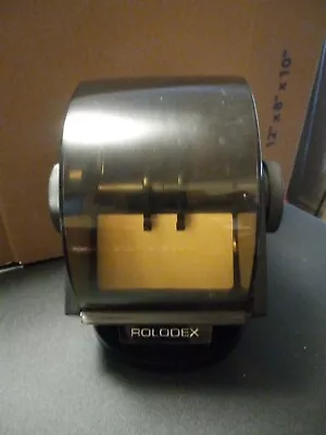 Vintage Rolodex Model SW-24C Covered Rotary Swivel File USA Wood Grain Swivels • $17