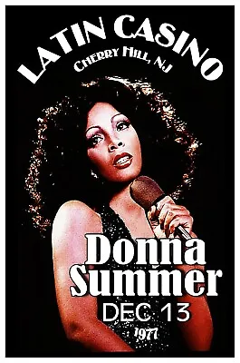 $24.95 • Buy DONNA SUMMER 1977 Concert Poster LATIN CASINO Cherry Hill NJ POSTER SIGN