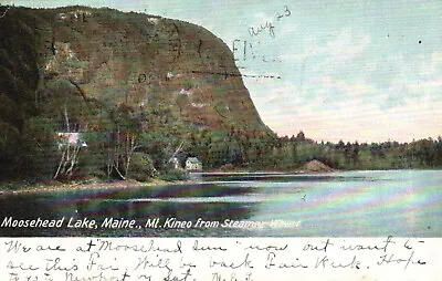 Postcard ME Moosehead Lake Mt Kineo From Steamer Wharf 1906 Vintage PC F2301 • $4