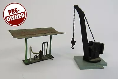 N Gauge White Metal Kit Built Depot Fuel Point + Crane UNBOXED (NKB3) • £24.95