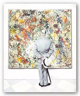 RETRO ART PRINT The Connoisseur Norman Rockwell • $15.89