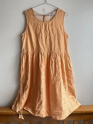 Sage And Clare Womens Dress Size XS Waist Tie Sleeveless Summer Orange Cotton • $70