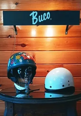 Vintage 1960s BUCO Motorcycle Helmet Lighted Dealer Metal Display Sign Light Vtg • $575