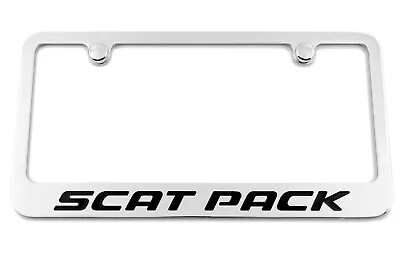 Scat Pack Black Engraved License Plate Frame Metal USA Made • $33.95