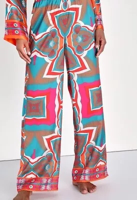 Zara Wide Leg Printed Trouser Pants Bold Print Size XXL • $29.99