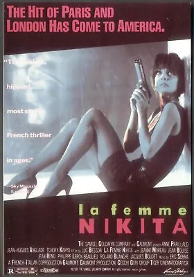 Modern FILM POSTER Postcard: LA FEMME NIKITA (Anne Parillaud). Free UK Postage • £3.25