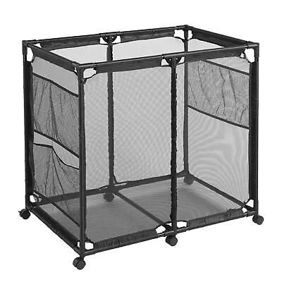 Rolling Pool Toy Storage Cart Mesh Bins With Side Pockets Swimming Pool Storage • $67.15