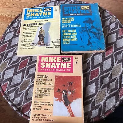 Vintage Mystery Magazines - Mike Shayne Lot 3 1973 (2) 1969 (1) Paperbacks • $10