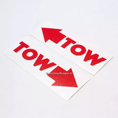 £2.30 • Buy 2x TOW PAIR Racing Rally Car,Bumper JDM DRIFT EURO VAG Vinyl Decal Stickers