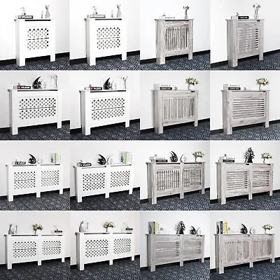 Mondeer White Radiator Cover Grill Shelf Wall Cabinet MDF Modern Traditional • £45.99