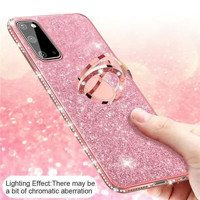 $12.99 • Buy Bling Glitter Ring Holder Phone Case Samsung Galaxy S20 Ultra S10 S9 S8 Plus