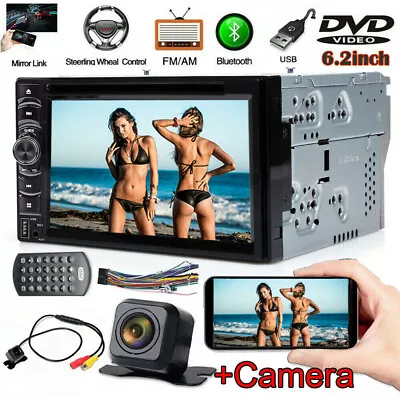 Fit Hummer H1 H2 07 06 05 04 03 Car Stereo DVD CD Radio Bluetooth AUX USB+Camera • $90.61