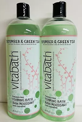 2-Pack Vitabath ~ Cucumber & Green Tea Foaming Bath 38 Fl Oz Each • $39.99