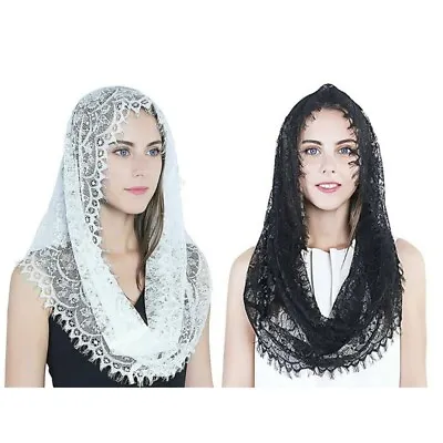 Lace Mantilla Catholic Veil Soft And Comfortable Spanish Style Lace Veil • £8.66