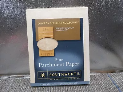 NEW Southworth Fine Parchment Paper 24lb. 8-1/2 X11  80 Sh/PK Copper P894C • $25