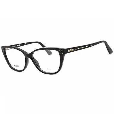 Moschino Women's Eyeglasses Clear Demo Lens Black Cat Eye Frame MOS583 0807 00 • $47.89