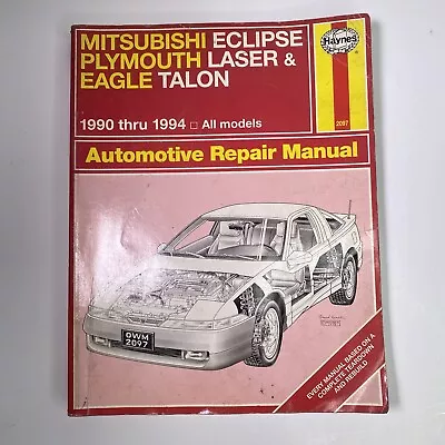 Haynes 2097 1990 To 1994 Repair Manual Eclipse Laser Talon 1991 1992 1993 • $4.99