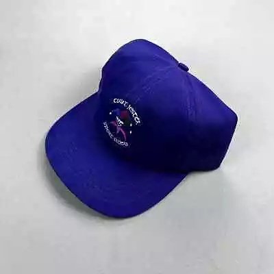 Vintage Skater Hat Cap Strapback Purple Clown Court Jester Sportswear Circus 90s • $14.39