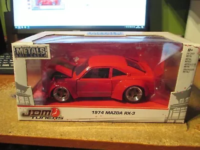 Jada Toys 1:24 Scale JDM Tuners • Red 1974 Mazda RX-3 • $35.95